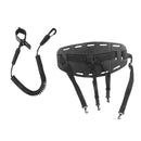 Heavy Duty Universal Adjustable Padded Kayak Canoe Seat Backrest Back Rest Support with Coiled Paddle Leash Fishing Rod Lanyard
