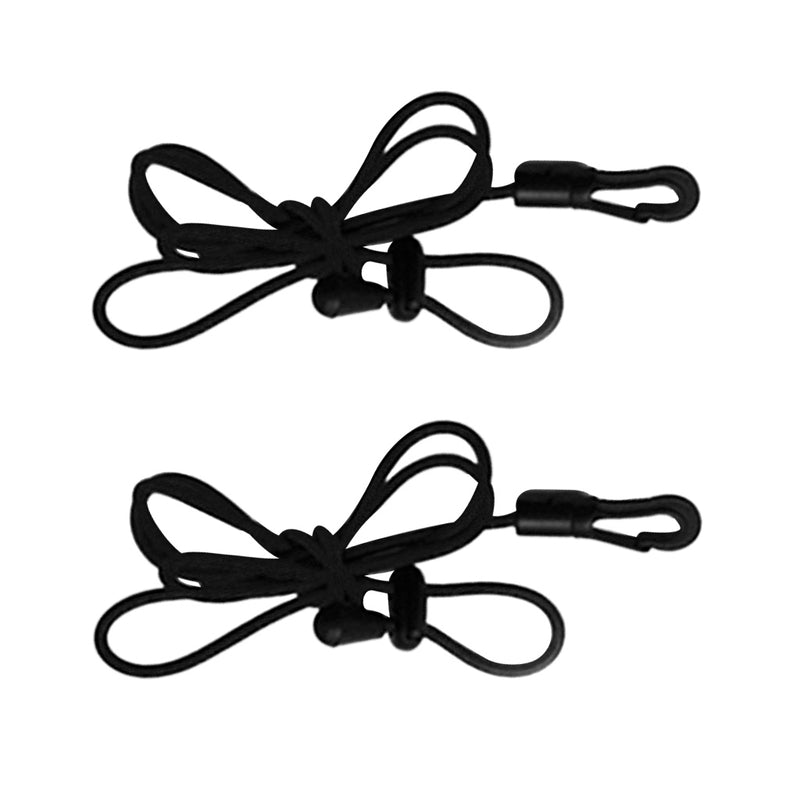 1.2 m/ 47'' Length Lightweight UV Protection Elastic Paddle Leash for Outdoor Kayaking Paddling Fishing Pack of 2PCS Black