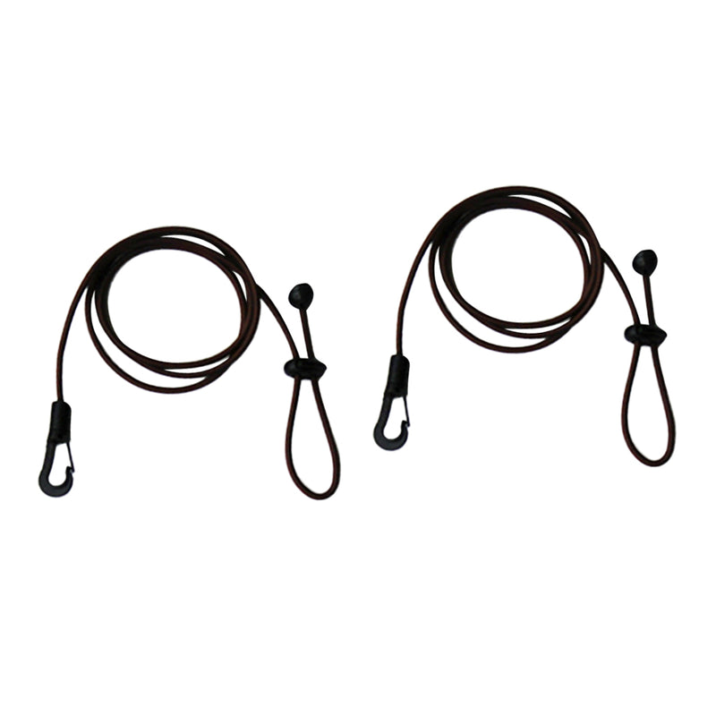 1.2 m/ 47'' Length Lightweight UV Protection Elastic Paddle Leash for Outdoor Kayaking Paddling Fishing Pack of 2PCS Coffee