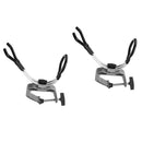 2 Pieces Heavy Duty Fishing Rod Pole Rest Boat Dock Rail Mounted Clamp On Grip Holder