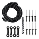 4 Pieces Kayak Deck Loop Pad Eyes Tie Down , 8 Tri-Fold Aluminum Rivets, Shock Cord Boat Fishing Rigging Hardware Accessories