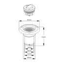 4 Pieces White Nylon Marine Boat Yacht Fuel Gas Deck Filler for 38mm 1.5'' Socket & Red Cap