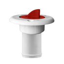 4 Pieces White Nylon Marine Boat Yacht Fuel Gas Deck Filler for 38mm 1.5'' Socket & Red Cap