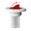 4 Pieces White Nylon Marine Boat Yacht Fuel Gas Deck Filler for 38mm 1.5'' Socket & Red Cap