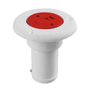4 Pieces White Nylon Marine Boat Yacht Fuel Gas Deck Filler for 38mm 1.5'' Socket & Red Cap
