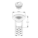 4 Pieces Nylon 1 1/2'' 38mm Water Deck Filler & Screw Cap, Chain for Marine Boat Yacht Caravan Truck Tank Deck Fill
