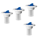 4 Pieces Nylon 1 1/2'' 38mm Water Deck Filler & Screw Cap, Chain for Marine Boat Yacht Caravan Truck Tank Deck Fill