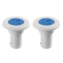 2 Pieces Nylon 1.5'' 38mm Water Deck Filler & Cap and Chain for Boat Tank Deck Fill