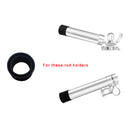 10 Pieces Black Rubber Fishing Rod Holder Pole Rest Rack Insert Protectors for Stainless Steel Rod Holder 50.8mm Outer Diameter