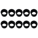 10 Pieces Black Rubber Fishing Rod Holder Pole Rest Rack Insert Protectors for Stainless Steel Rod Holder 50.8mm Outer Diameter