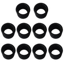 10 Pieces Black Rubber Fishing Rod Holder Pole Rest Rack Insert Protectors for Stainless Steel Rod Holder 50.8mm Outer Diameter