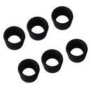 6 Pieces Black Rubber 2'' 50.8mm Rod Holder Insert Protectors for Marine Boat Fishing Bait Board Stainless Steel Rod Holder