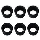 6 Pieces Black Rubber 2'' 50.8mm Rod Holder Insert Protectors for Marine Boat Fishing Bait Board Stainless Steel Rod Holder