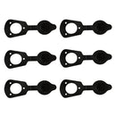 6 Pieces Cap and Gasket for Flush Mount Rod Holder Fishing Kayak Canoe Boat