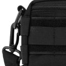 Sports Camping Hiking Cellphone Keychain Storage Holder Pouch Bag Compact Multi-purpose Bag With Shoulder Belt Black