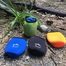 4 Pieces/ Set Outdoor Mini Hanging Bag Towel Handkerchief Carry-on Accessories Pouch with Snap Clip Camping Travel Mountaineering
