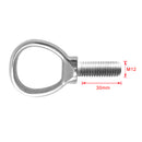 2 Pieces Strong 316 Stainless Steel M12 Ring Screw Fitting for Fastening Adjusting Kayak Boat Fishing Rod Holder Rest