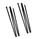 2 Pieces/ Set 2.1m/ 6.89ft Folding Pointed Cap Bottom Durable Steel Camping Tent Canopy Tarp Awning Poles Rods Support Bars with Storage Bag