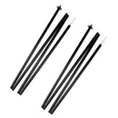 2 Pieces/ Set 2.1m/ 6.89ft Folding Pointed Cap Bottom Durable Steel Camping Tent Canopy Tarp Awning Poles Rods Support Bars with Storage Bag