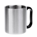 Stainless Steel Double Wall Coffee Mug Camping Travel Cup with Handle