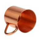 Straight Smooth Solid Pure Copper Beer Mug Ice Cold Tea Juice Coffee Cup 12 oz