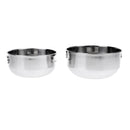 2 Pieces Stainless Steel Folding Camping Picnic Mess Tin Bowl Cookware Set
