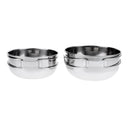 2 Pieces Stainless Steel Folding Camping Picnic Mess Tin Bowl Cookware Set