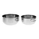 2 Pieces Stainless Steel Folding Camping Picnic Mess Tin Bowl Cookware Set