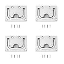 Pack of 4 Pieces 2.95" x 2.2" 316 Stainless Steel Spring Hatch Lift Pull Handle Recessed Fitting Marine Boat RV Sailing