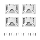 Pack of 4 Pieces 2.95" x 2.2" 316 Stainless Steel Spring Hatch Lift Pull Handle Recessed Fitting Marine Boat RV Sailing