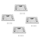 Pack of 4 Pieces 2.95" x 2.2" 316 Stainless Steel Spring Hatch Lift Pull Handle Recessed Fitting Marine Boat RV Sailing