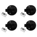 4 Pieces/ Set Round 2''/50mm Flush Pull Slam Latches with Keys for Boat Deck Hatch 1/4'' Door - Locking Style