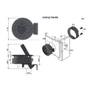 4 Pieces/ Set Round 2''/50mm Flush Pull Slam Latches with Keys for Boat Deck Hatch 1/4'' Door - Locking Style