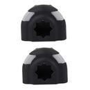 2 Pieces Durable Black Plastic Kayak Boat Fishing Rod Holder Semicircular Mount Base Tackle Kit Accessory