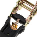 1700lbs Heavy Duty Ratchet Tie Down Strap 14.8ft x 1 Inch for Boat/Truck/Trailer/Vehicle/Bike/Cargo/Motorcycle