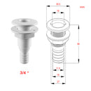4 Pieces 3/4'' Plastic Thru-Hull Bilge Pump And Aerator Hose Fitting For Boat