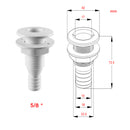 4 Pieces 5/8" Plastic Thru-Hull Bilge Pump And Aerator Hose Fitting For Boat