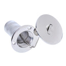 50mm 2'' High Polished Marine Grade 316 Stainless Steel Boat Deck Filler - Petrol/Fuel/Gas/Water/Diesel - Tank Deck Fill Cap
