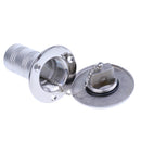 50mm 2'' High Polished Marine Grade 316 Stainless Steel Boat Deck Filler - Petrol/Fuel/Gas/Water/Diesel - Tank Deck Fill Cap