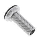 Premium Marine Grade 316 Stainless Steel Boat Thru Hull Fitting Drain 63mm Length Straight Threaded Connector Pump Plumbing Hose