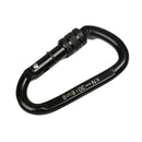 30KN D Ring Strong Heavy Duty Carbon Steel Screw Locking Carabiner 16mm Gate Opening Outdoor Rock Climbing