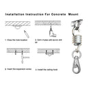 1 Set Strong Durable Hammock Chair Hanging Kit Ceiling Mount Plate Swivel Hook Hardware 500LB