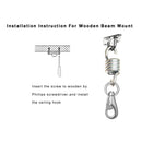 1 Set Strong Durable Hammock Chair Hanging Kit Ceiling Mount Plate Swivel Hook Hardware 500LB