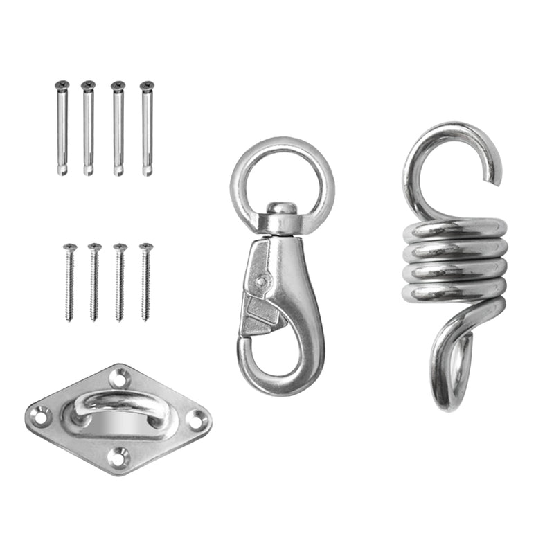1 Set Strong Durable Hammock Chair Hanging Kit Ceiling Mount Plate Swivel Hook Hardware 500LB