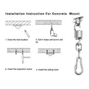 12 Pieces / Set Heavy Duty Hanging Swing Chair Fixing Kit Accessories Spring, Swivel Snap Hook, Mount Plate for Hammock Chair