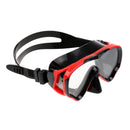 Anti Fog Diving Mask Silicone Skirt Strap Scuba Dive Goggles, Youth Kids Snorkeling Diving Mask Leakproof and Waterproof (Black/Red)