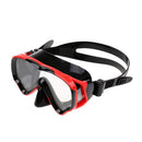 Anti Fog Diving Mask Silicone Skirt Strap Scuba Dive Goggles, Youth Kids Snorkeling Diving Mask Leakproof and Waterproof (Black/Red)