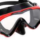 Anti Fog Diving Mask Silicone Skirt Strap Scuba Dive Goggles, Youth Kids Snorkeling Diving Mask Leakproof and Waterproof (Black/Red)