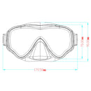 Anti Fog Diving Mask Silicone Skirt Strap Scuba Dive Goggles, Youth Kids Snorkeling Diving Mask Leakproof and Waterproof (Black/Red)