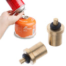 2pcs Copper Refill Adapter with Seal Ring for Outdoor Camping Stove Cylinder Tank Gas Bottle